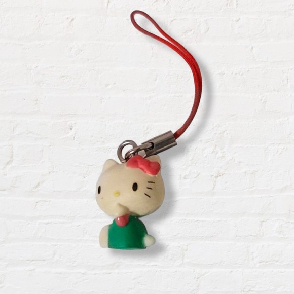 Hello kitty sanrio green phone strap charm - Picture 1 of 6